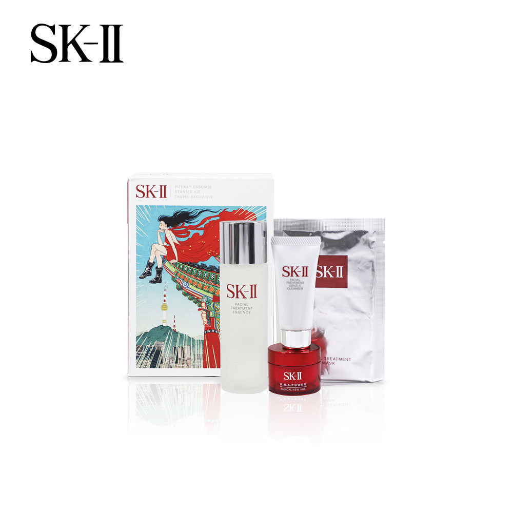 sk2/SK-II神仙水套装大红瓶洁面乳前男友面膜补水保湿提亮4件套装