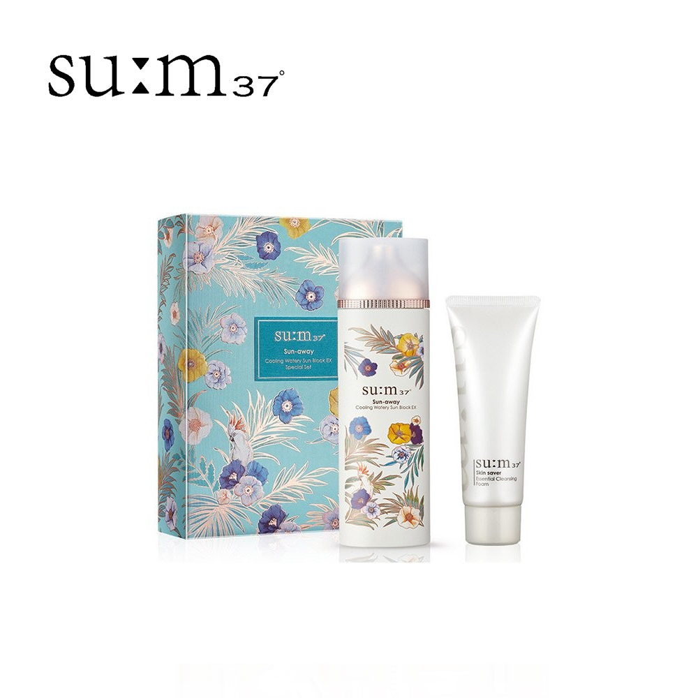 【海外直邮】SU:M37°/苏秘37° 酷暑防晒 蓝色 美白防晒 粉色 95ml+40ml套装