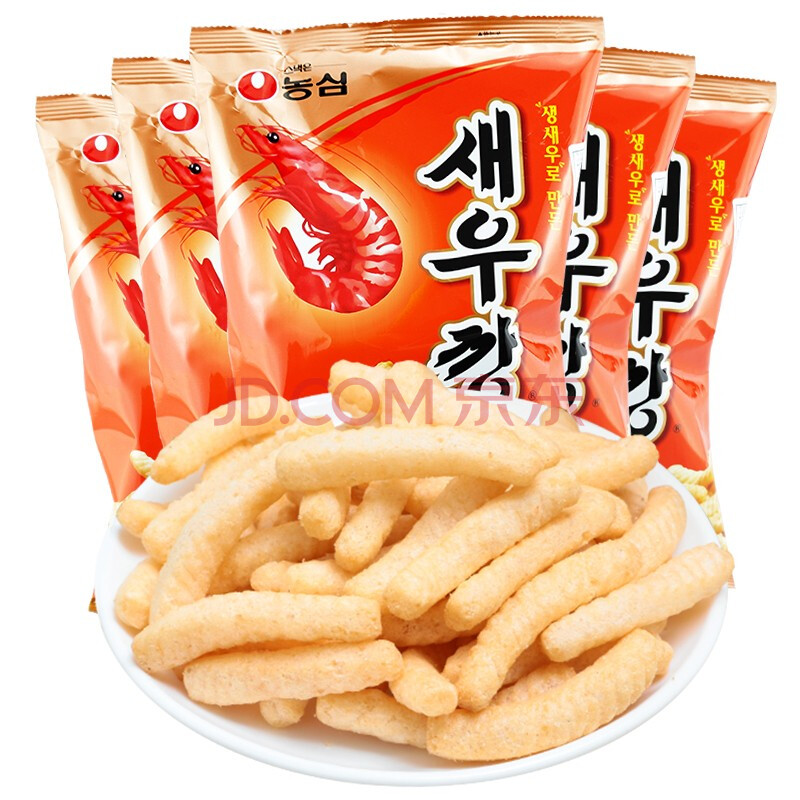 【5包】韩国农心原味/辣味虾条90g/袋